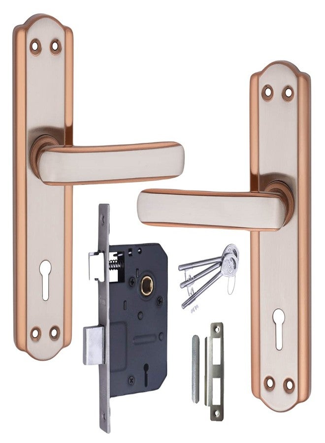 Atom Heavy Duty Mortise Door Lock for Bedroom, Living Room, Main Door, Rose Gold Finish | 3 Keys | 6 Lever Double Stage Lockset for House Hotel Office(606KY) - Image 2